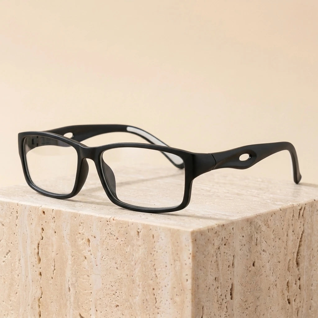 Bclear Unisex Full Rim Rectangle Tr 90 Titanium Eyeglasses 46060 — view 1 | Bclear at FuzWeb