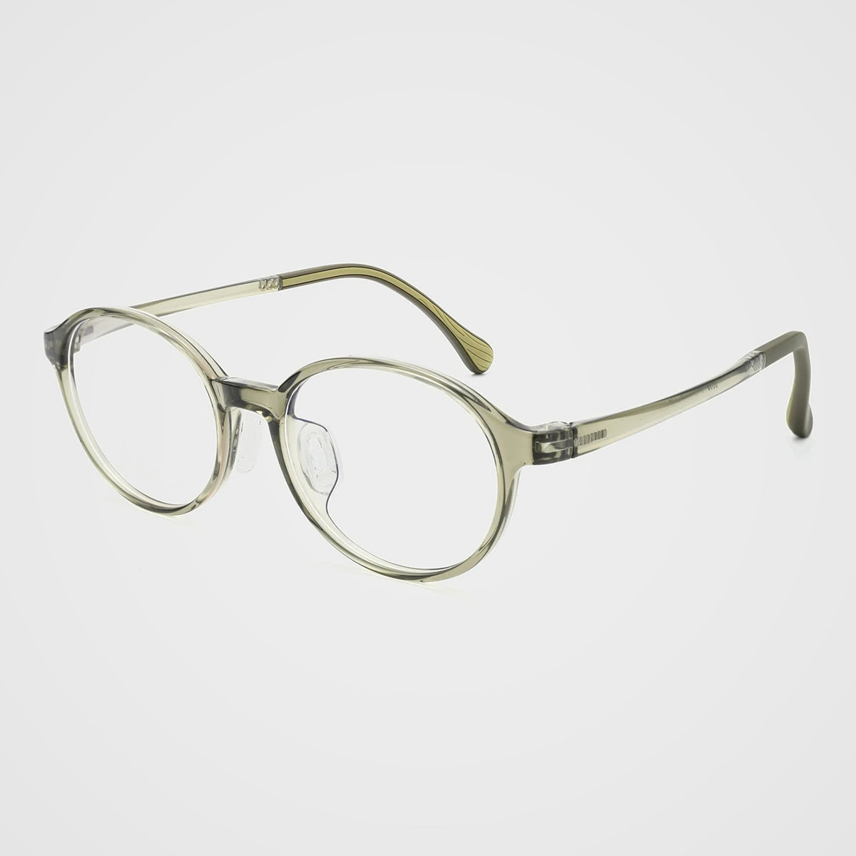Bclear 6008LS TR90 Round Eyeglasses - C4 Green
