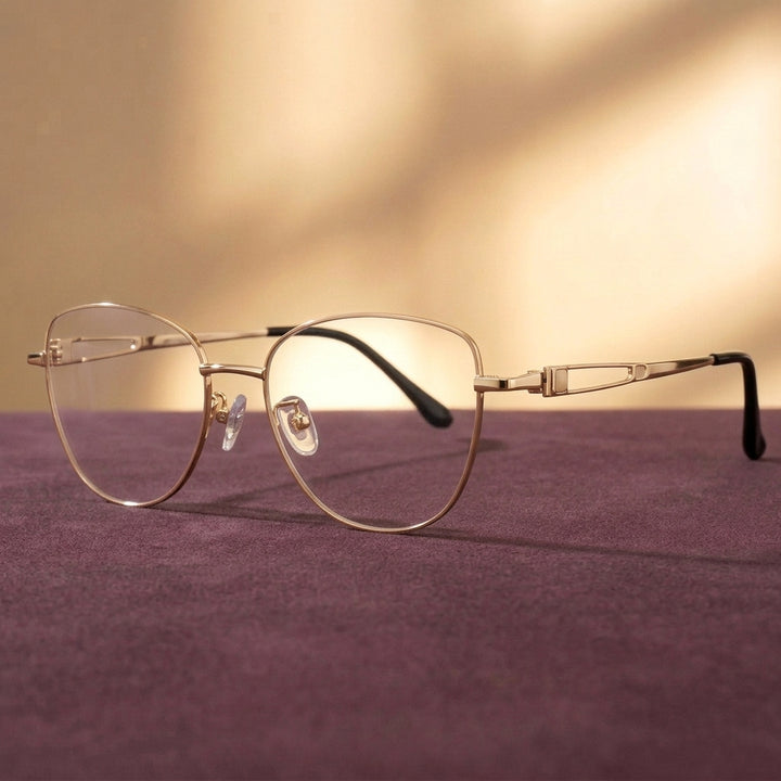 Bclear Womens Full Rim Polygon Pure Titanium Eyeglasses 80927BJZ - C3