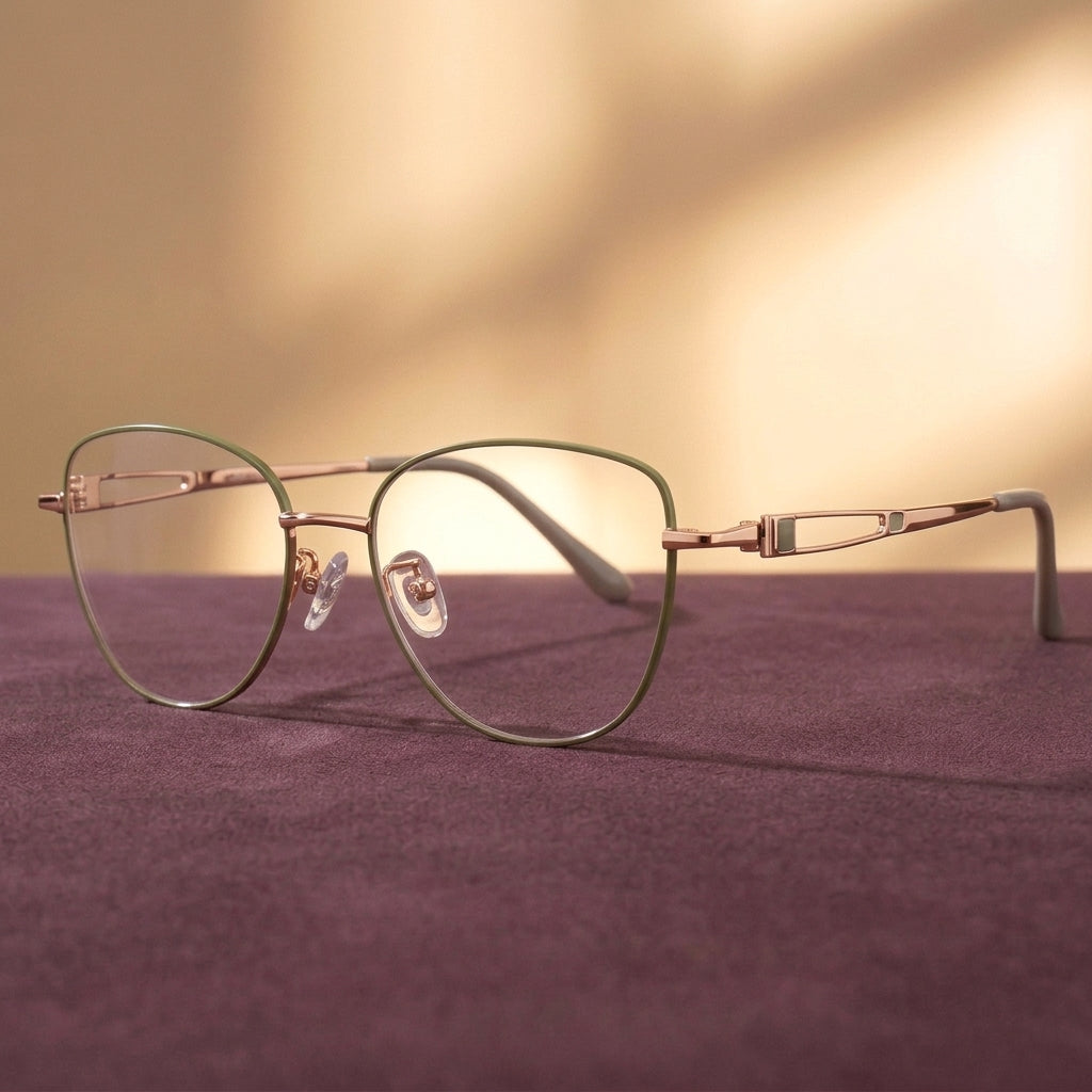 Bclear Womens Full Rim Polygon Pure Titanium Eyeglasses 80927BJZ - C4
