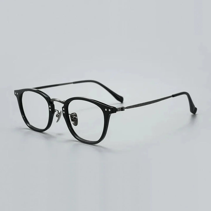 Bclear Unisex Full Rim Square Acetate Titanium Eyeglasses GG513F — view 2 | Bclear at FuzWeb