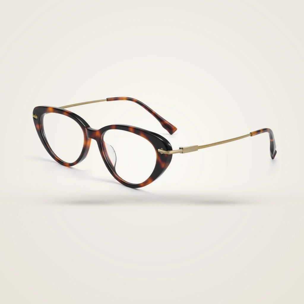 Bclear Unisex Full Rim Oval Acetate Titanium Eyeglasses GG567F — view 2 | Bclear at FuzWeb