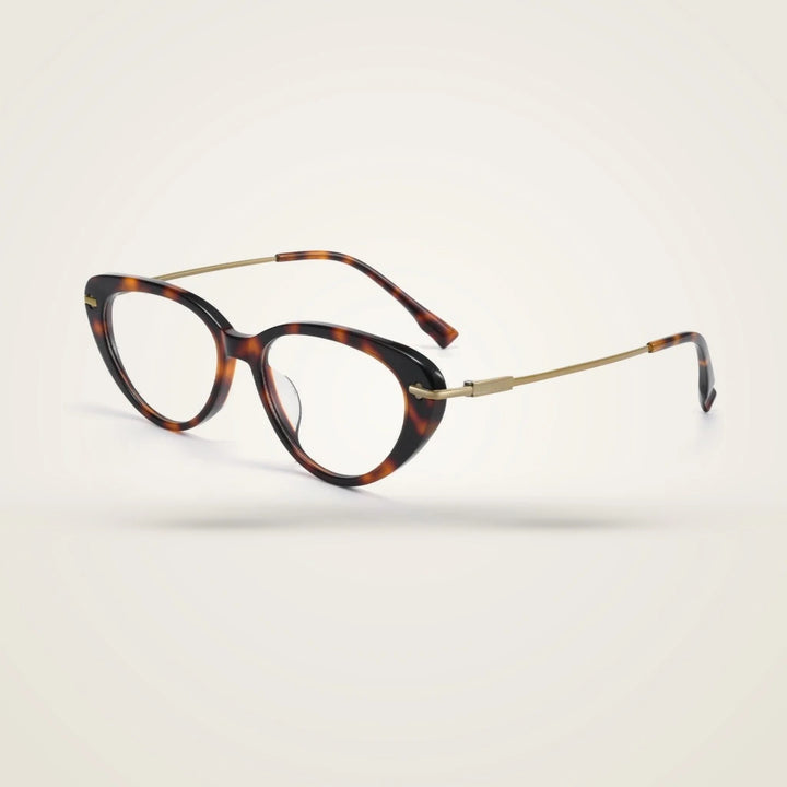 Bclear Unisex Full Rim Oval Acetate Titanium Eyeglasses GG567F — view 2 | Bclear at FuzWeb