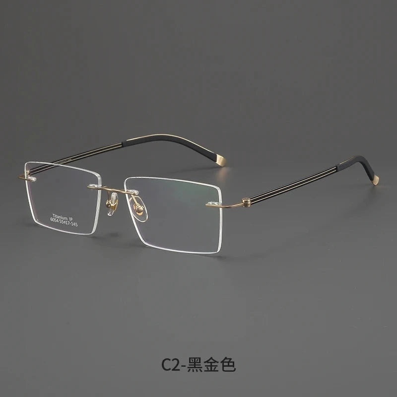 Bclear Men Rimless Square Titanium Eyeglasses MY-6054 - C 2