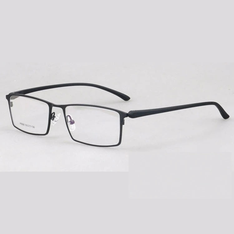 Bclear Men's Eyeglasses Full Rim Alloy Rectangular 9068 - black