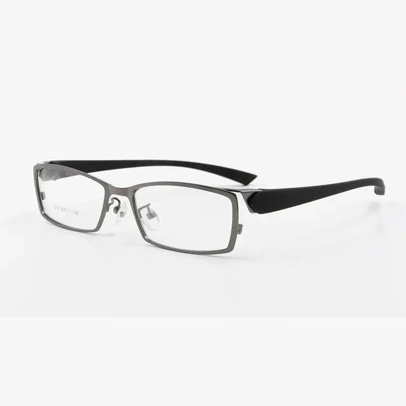 Bclear Men's Full Rim Alloy Frame Eyeglasses TR-90 Temples S1976 - gray