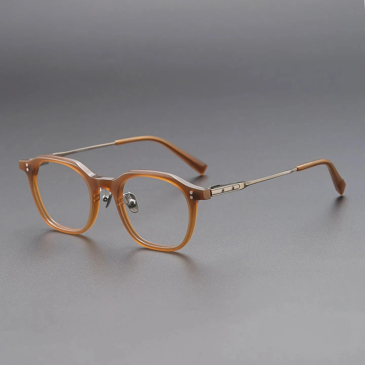 Bclear Unisex Full Rim Round Acetate Titanium Eyeglasses T06 — view 4 | Bclear at FuzWeb