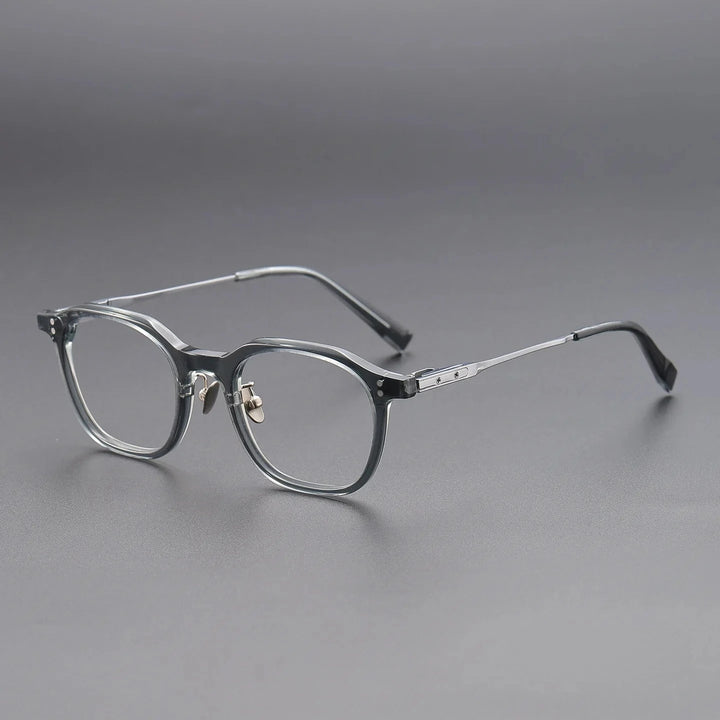 Bclear Unisex Full Rim Round Acetate Titanium Eyeglasses T06 — view 3 | Bclear at FuzWeb