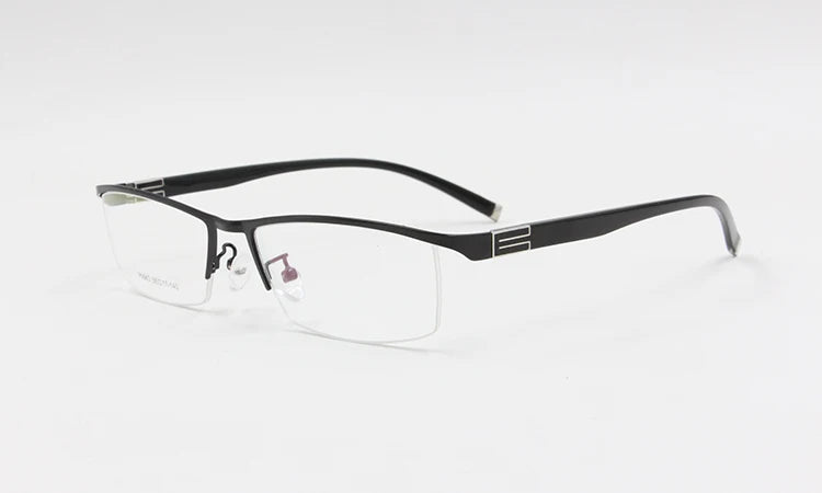 Bclear Men's Titanium Alloy Eyeglasses Semi-Rim - Blue