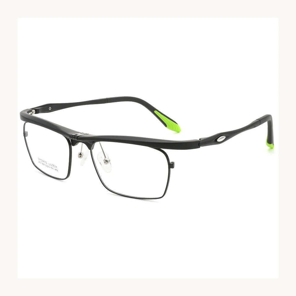 Bclear Unisex Full Rim Rectangle ULTEM Sports Eyeglasses BSF-Z189C - Brown gold