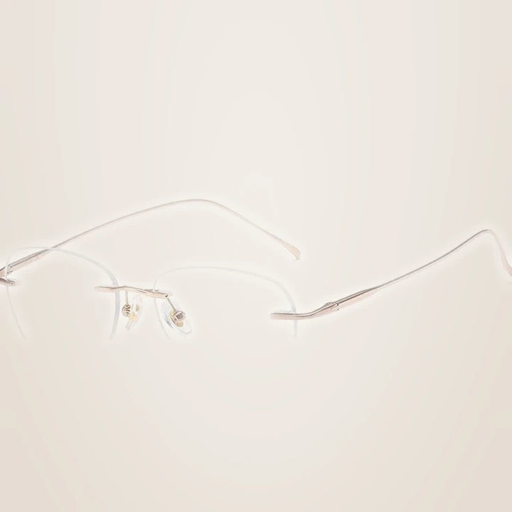 Bclear Unisex Rimless Flat Top Oval Titanium Eyeglasses 892553 - c 51