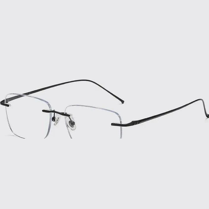 Bclear Unisex Rimless Polygon Square Titanium Eyeglasses 694547 - c 2