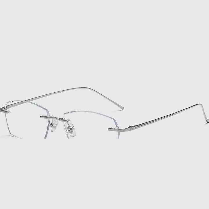 Bclear Unisex Rimless Polygon Square Titanium Eyeglasses 694528 - C 31