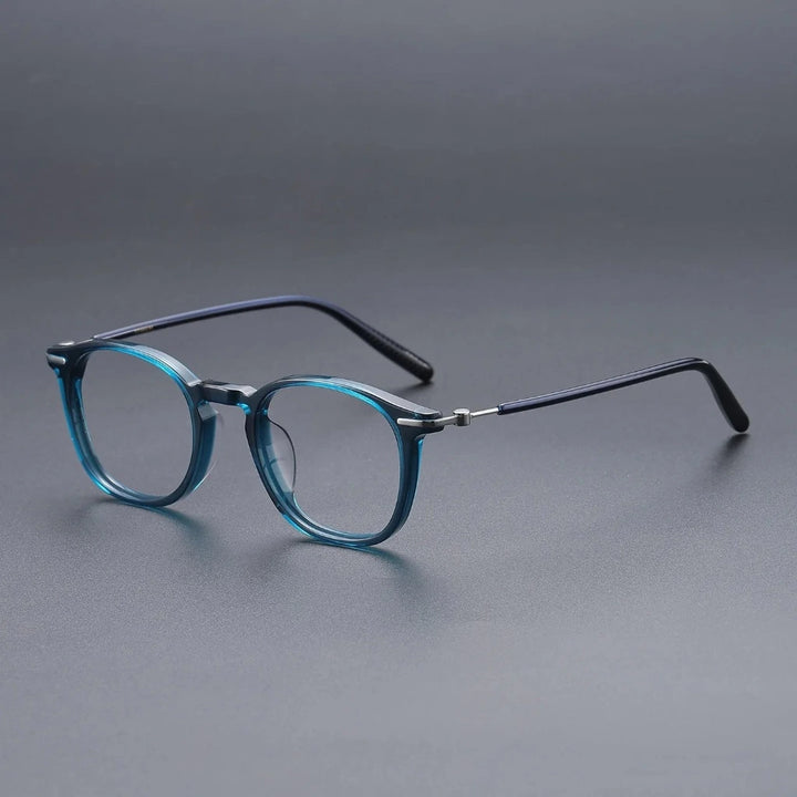 Bclear Unisex Full Rim Round Acetate Titanium Eyeglasses V-6005T — view 5 | Bclear at FuzWeb