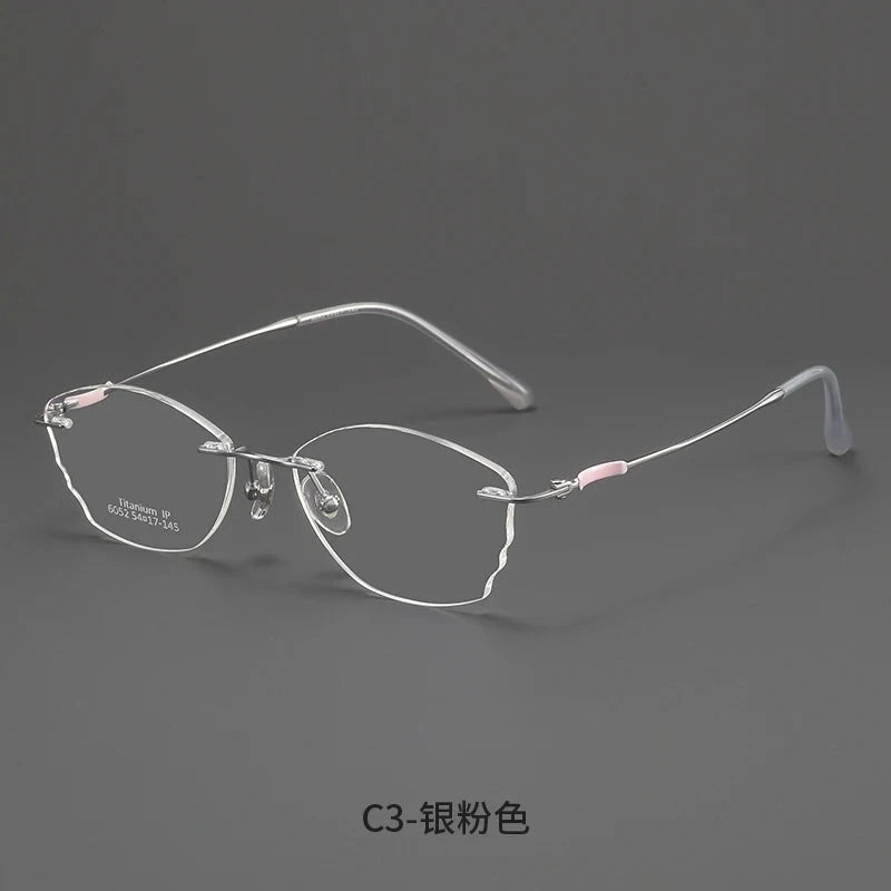 Bclear Women Rimless Butterfly Titanium Eyeglasses MY-6052 - C 3