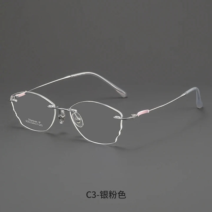 Bclear Women Rimless Butterfly Titanium Eyeglasses MY-6052 - C 3