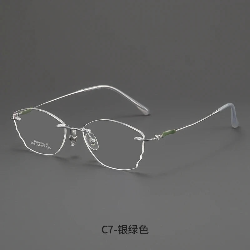 Bclear Women Rimless Butterfly Titanium Eyeglasses MY-6052 - C 7