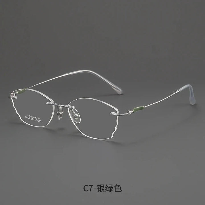 Bclear Women Rimless Butterfly Titanium Eyeglasses MY-6052 - C 7
