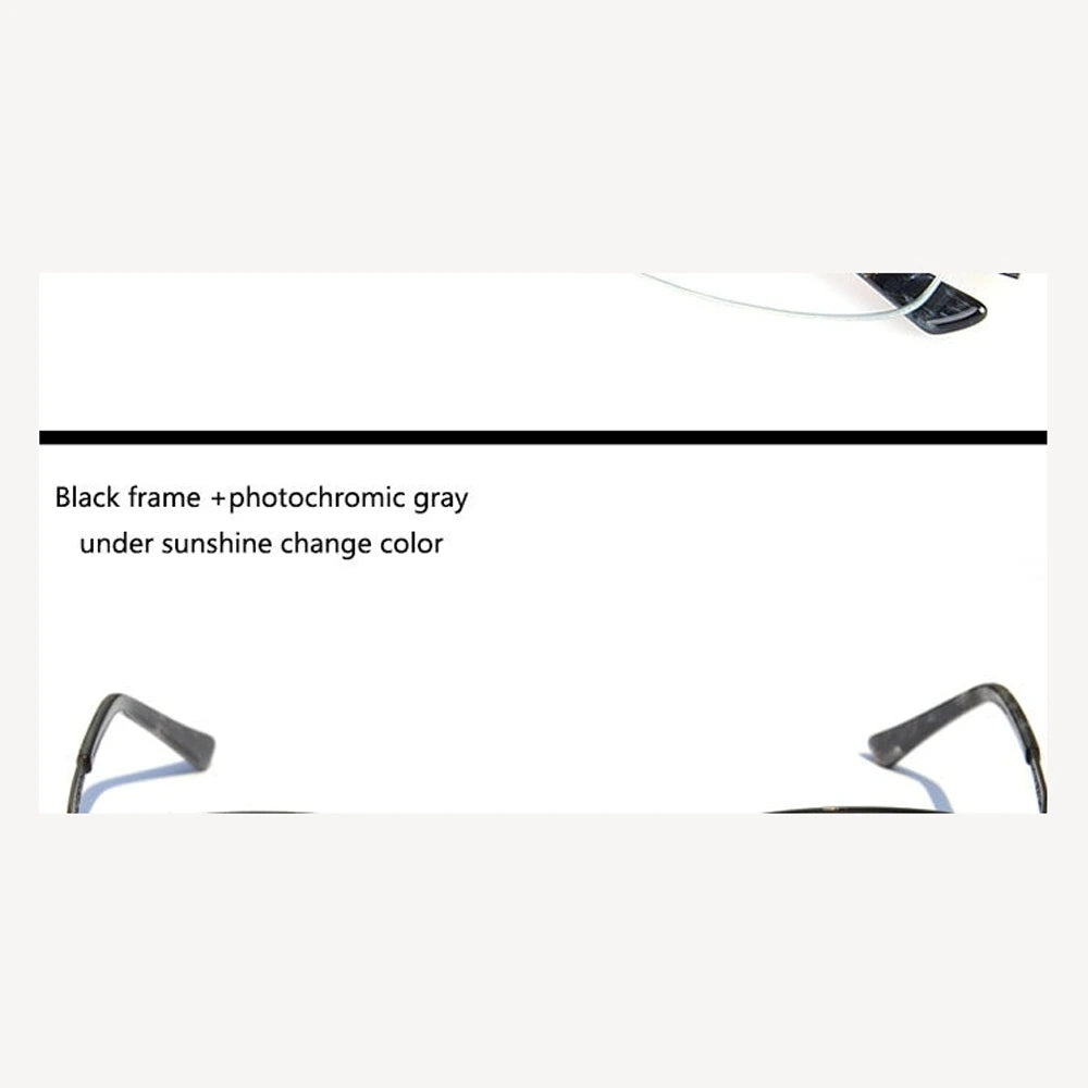 Bclear Women's Alloy Semi Rim Eyeglasses Photochromic P99001 - gray / Red