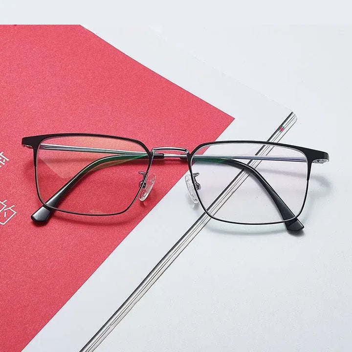 Kansept Unisex Full Rim Square Titanium Frames 202300 FuzWeb