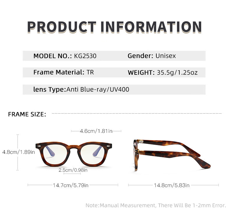 Kocolior Unisex Full Rim Square Tr 90 Alloy Photochromic Reading Glasses 682530 — view 2 | Kocolior at FuzWeb