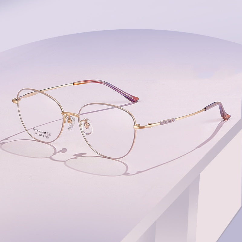 Chashma Ottica Womens Full Rim Polygon Round Titanium Eyeglasses 776289 — view 2 | Chashma Ottica at FuzWeb