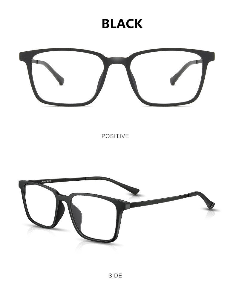 Kocolior Unisex Full Rim Square Tr 90 Titanium Hyperopic Reading Glasses 98221.