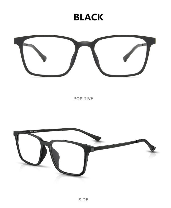 Kocolior Unisex Full Rim Square Tr 90 Titanium Hyperopic Reading Glasses 98221.