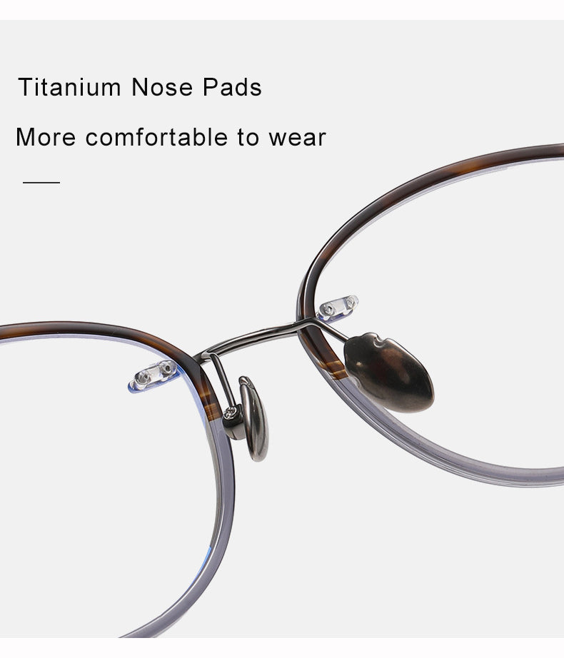 Krasivyy Unisex Full Rim Oval Square Titanium Acetate Eyeglasses 316076.