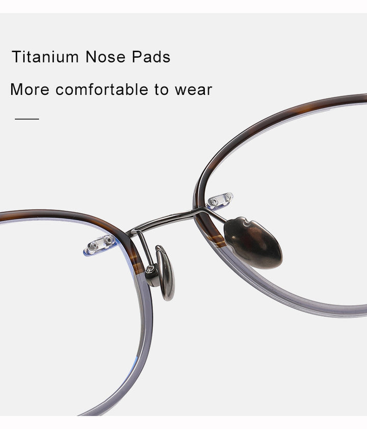 Krasivyy Unisex Full Rim Oval Square Titanium Acetate Eyeglasses 316076.