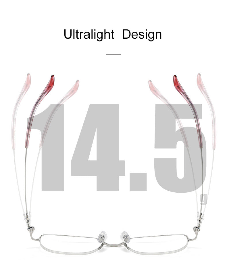Krasivyy Womens Semi Rim Polygon Square Titanium Eyeglasses 36014 — view 1 | Krasivyy at FuzWeb