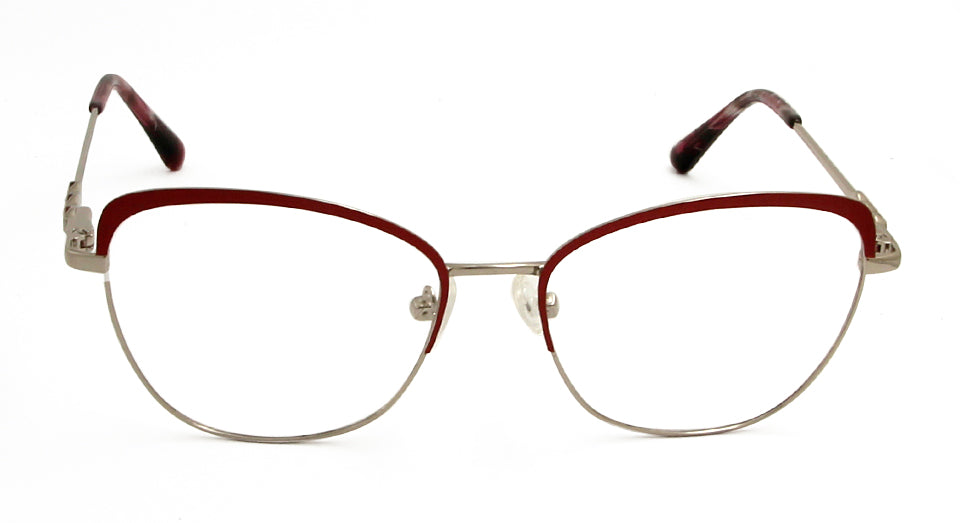 Esnbie Womens Full Rim Square Cat Eye Alloy Eyeglasses 23042 — view 4 | Esnbie at FuzWeb