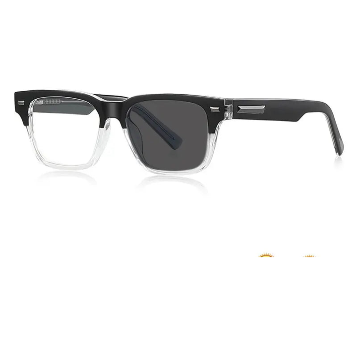 Kocolior Unisex Full Rim Square Acetate Photochromic Reading Glasses 421035.