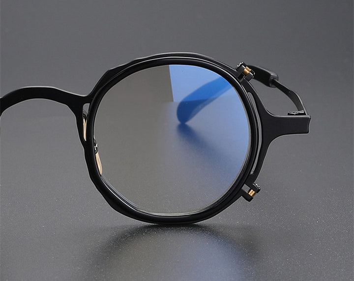 Aimee Unisex Full Rim Round Titanium Acetate Eyeglasses 4483.