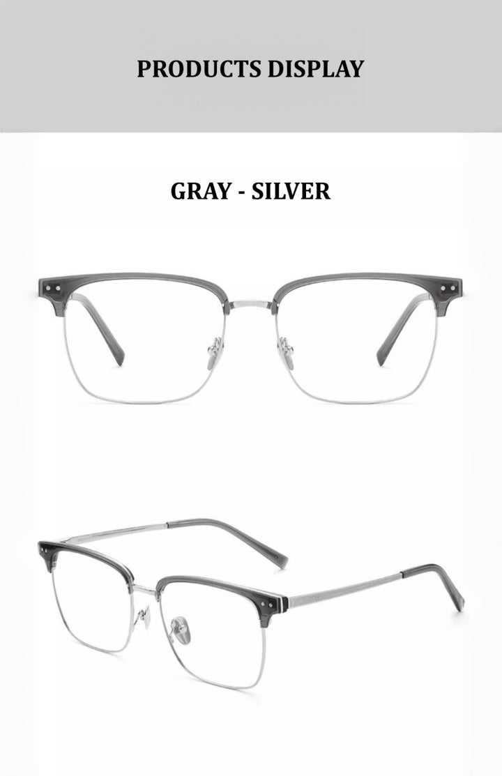 Chashma Ochki Unisex Full Rim Big Square Titanium Tr 90 Eyeglasses 881036 — view 2 | Chashma Ochki at FuzWeb