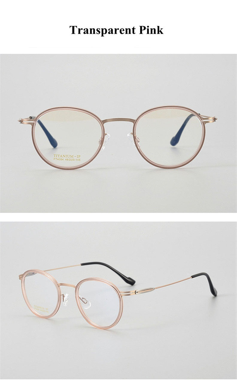 Chashma Ottica Womens Full Rim Round Acetate Titanium Eyeglasses 404004 — view 2 | Chashma Ottica at FuzWeb