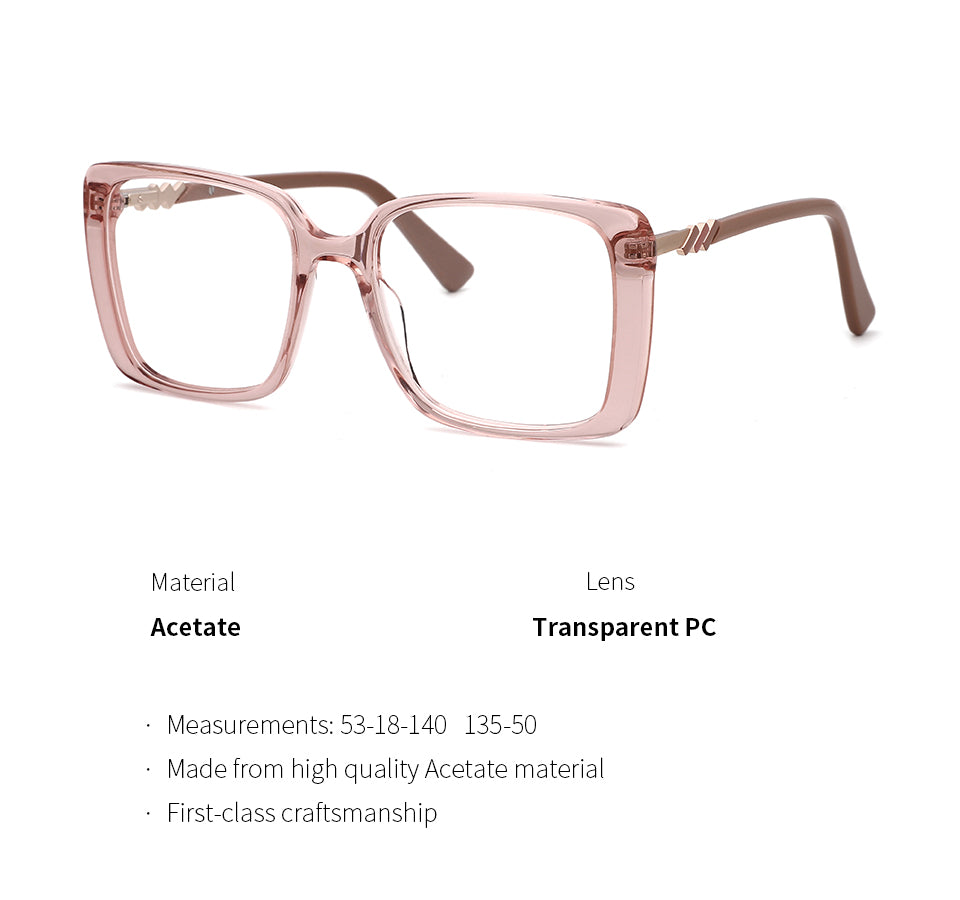 Kansept Womens Full Rim Square Acetate Alloy Frame Eyeglasses Mg6114 — view 2 | Kansept at FuzWeb