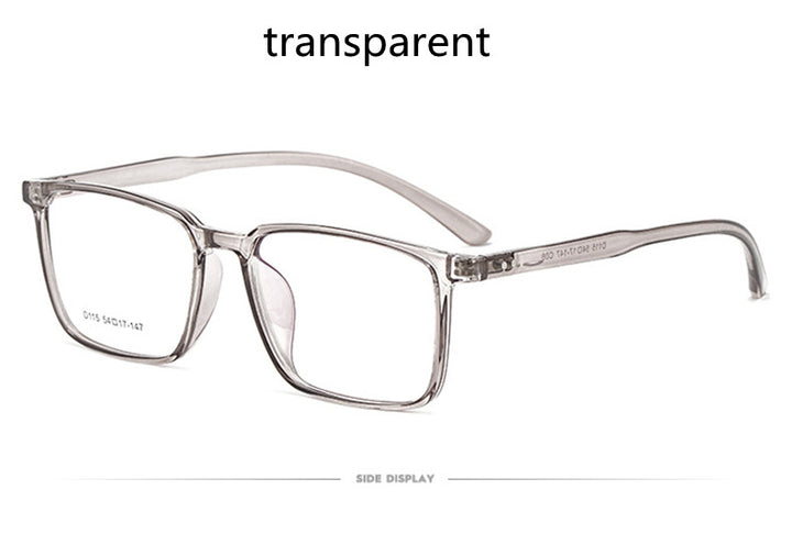 Kocolior Unisex Full Rim Square Acetate Tr 90 Hyperopic Reading Glasses D115.