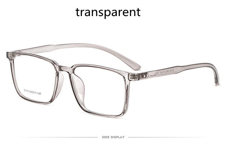 Kocolior Unisex Full Rim Square Acetate Tr 90 Hyperopic Reading Glasses D115.