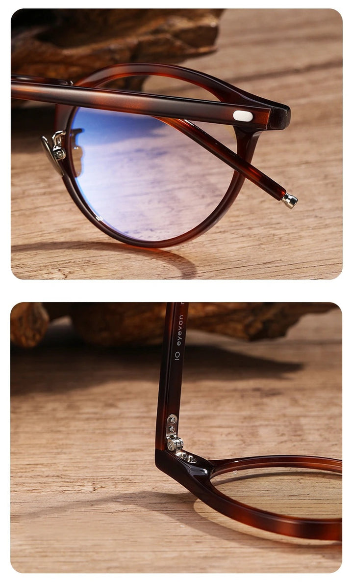 Black Mask Unisex Full Rim Round Acetate Eyeglasses 41803 - Size Chart