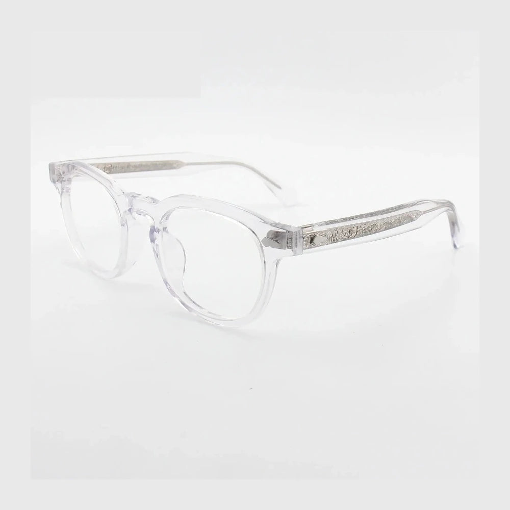 Black Mask Unisex Full Rim Round Square Acetate Eyeglasses 602504 - Tortoise
