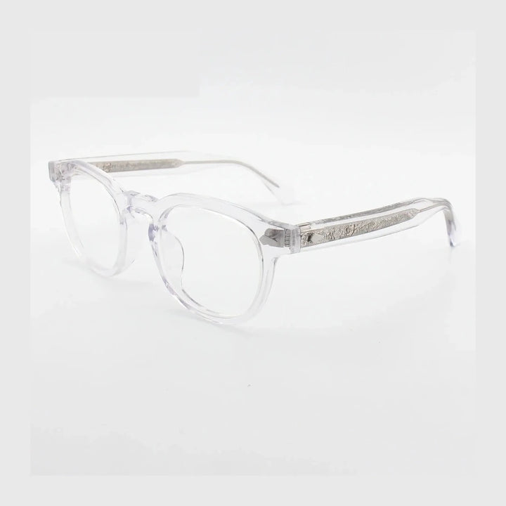 Black Mask Unisex Full Rim Round Square Acetate Eyeglasses 602504 - Tortoise