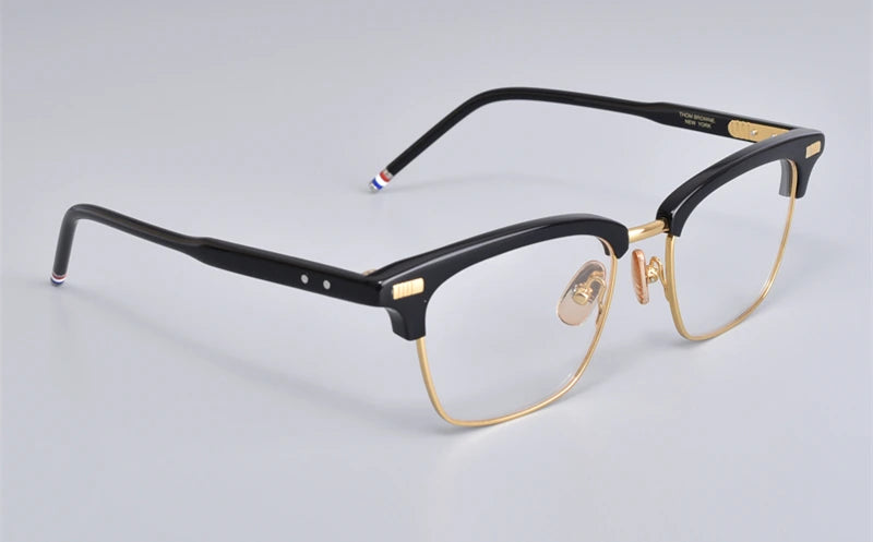 Black Mask Unisex Full Rim Square Acetate Alloy Eyeglasses  52711 - Size Chart