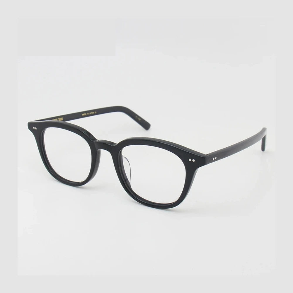 Black Mask Unisex Full Rim Square Acetate Eyeglasses BM-P042 - Green