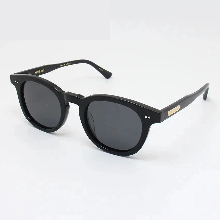 Black Mask Unisex Full Rim Square Acetate Polarized Sunglasses 4946 - Black / As Shown
