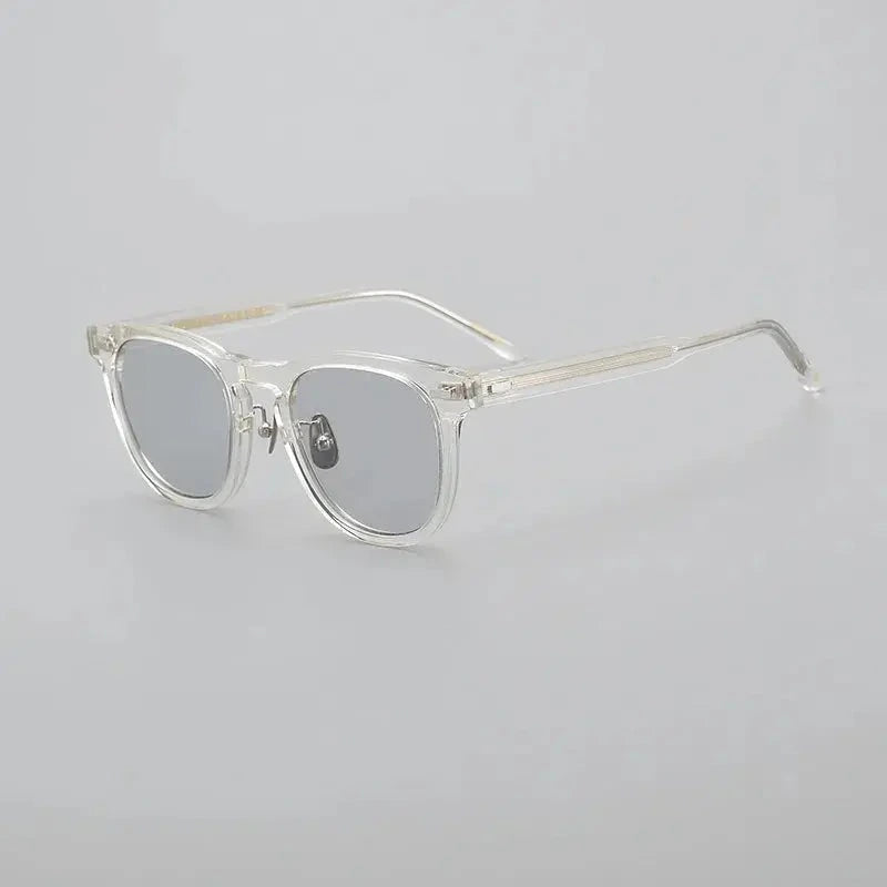 Black Mask Unisex Full Rim Square Acetate Polarized Sunglasses 8153 - Crystal / As Shown