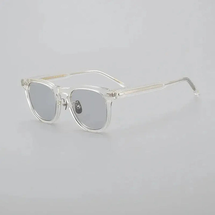 Black Mask Unisex Full Rim Square Acetate Polarized Sunglasses 8153 - Crystal / As Shown