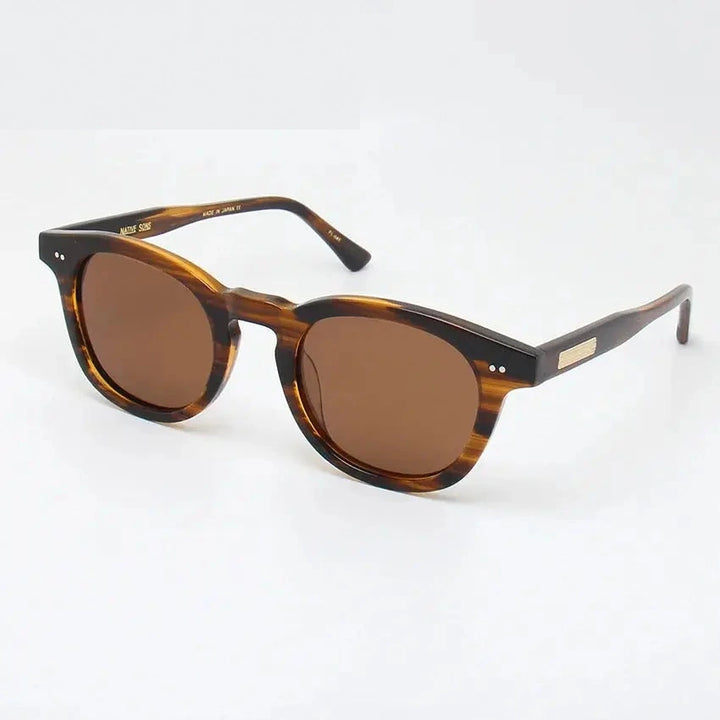 Black Mask Unisex Full Rim Square Acetate Polarized Sunglasses 4946 - Tortoise-Brown / As Shown