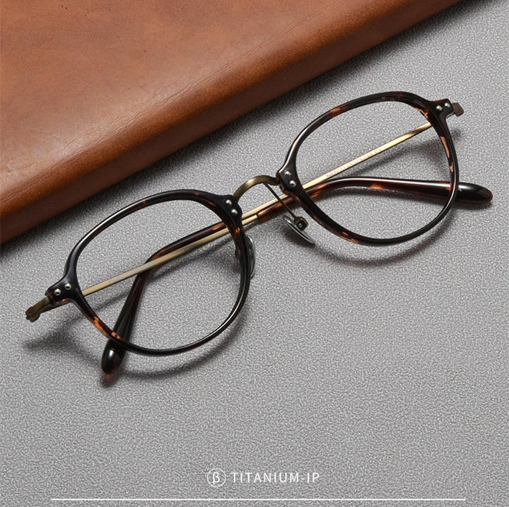 Black Mask Unisex Full Rim Square Acetate Titanium Eyeglasses 366033 - Size Chart