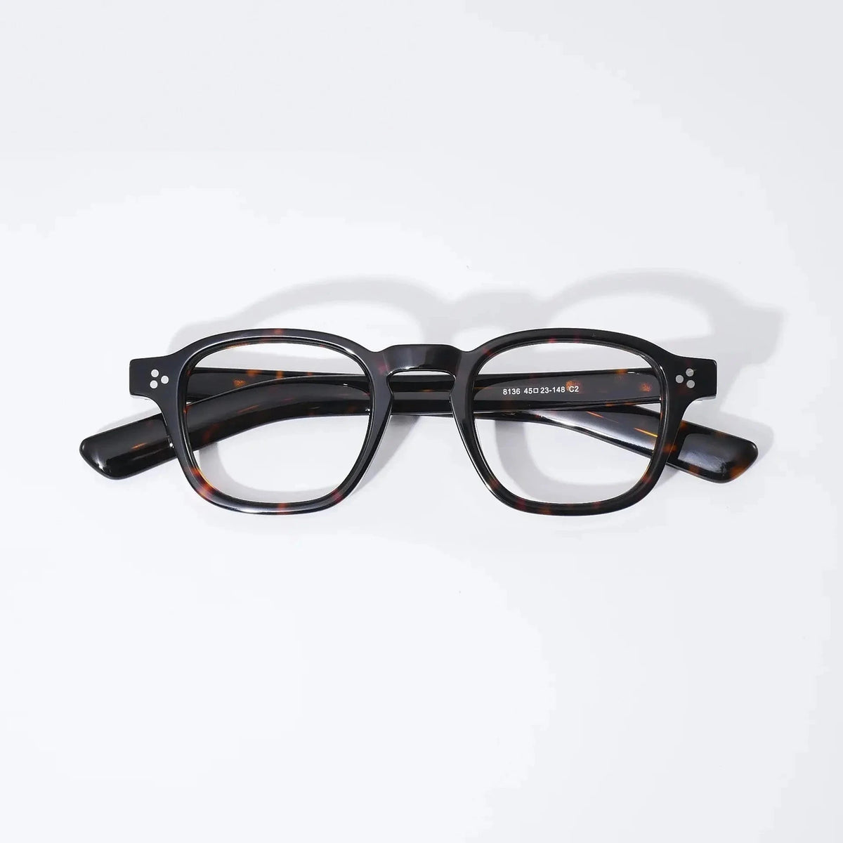 Black Mask Women's Full Rim Square Acetate Eyeglasses 638012 - Tortoise